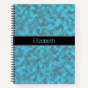 Blauw en zwart bewolkt notitieboek