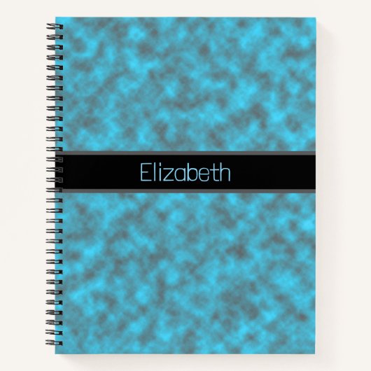 Blauw en zwart bewolkt notitieboek (Voorkant)