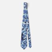 Blauw en zwart camouflage stropdas (Voorkant)