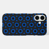 Blauw en zwart Case-Mate iPhone case (Achterkant (horizontaal))