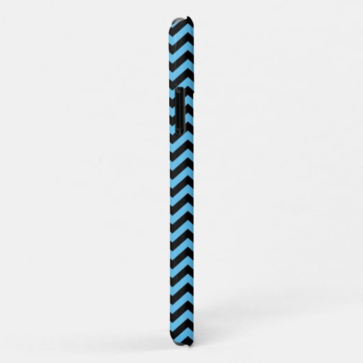 Blauw en zwart Chevron Pattern Case-Mate iPhone Case (Achterkant/rechts)