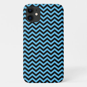 Blauw en zwart Chevron Pattern Case-Mate iPhone Case