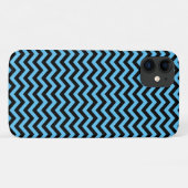 Blauw en zwart Chevron Pattern Case-Mate iPhone Case (Achterkant (horizontaal))