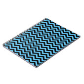 Blauw en zwart Chevron Pattern Notitieboek (Linkerzijde)