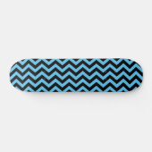 Blauw en zwart Chevron Pattern Persoonlijk Skateboard (Horizontaal)