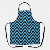 Blauw en zwart Chevron Pattern Schort (Voorkant)