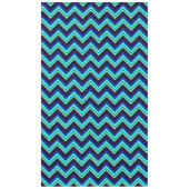 Blauw en zwart chevron zigzag patterned tafelkleed (Voorkant)
