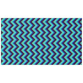 Blauw en zwart chevron zigzag patterned tafelkleed (Voorkant (Horizontaal))