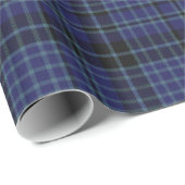 Blauw en zwart Clark Tartan Pset Wrapping Paper Cadeaupapier (Rol Hoek)