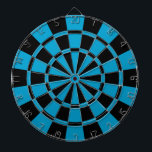 Blauw en zwart dartbord<br><div class="desc">Blauw- en zwarte-kleerkaart</div>