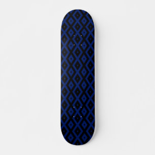 Blauw en zwart diamantpatroon persoonlijk skateboard