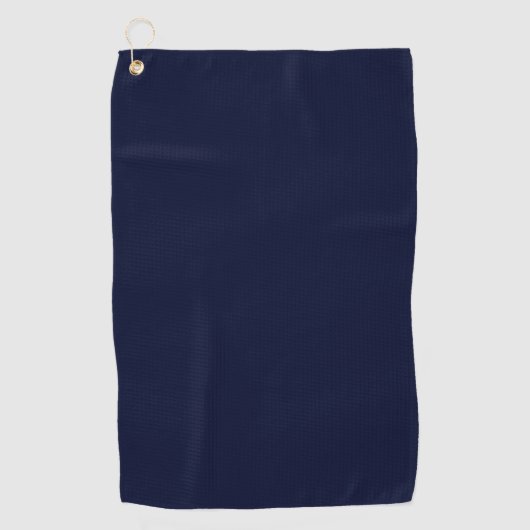 Blauw en zwart effen effen kleur golfhanddoek (Voorkant)