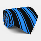 Blauw en Zwart Funky Abstracte Kunst Omwikkelde Da Stropdas (Opgerold)