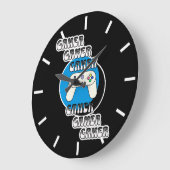 Blauw en zwart gamer | Videocontroller Grote Klok (Hoek)