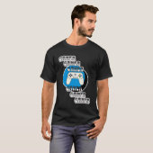Blauw en zwart gamer | Videocontroller T-shirt (Voorkant volledig)