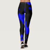 Blauw en zwart gedraaide Leggings (Achterkant)