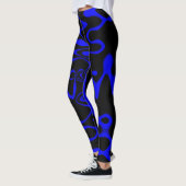 Blauw en zwart gedraaide Leggings (Links)