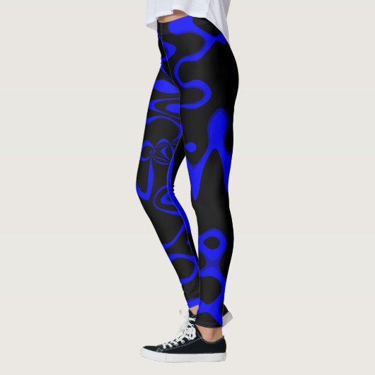 Blauw en zwart gedraaide Leggings (Links)