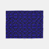 Blauw en zwart geometrisch dekbed fleece deken (Voorkant (Horizontaal))