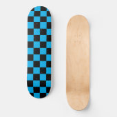Blauw en zwart geruit motief persoonlijk skateboard (Voorkant)