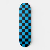Blauw en zwart geruit motief persoonlijk skateboard (Voorkant)