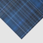 Blauw en zwart geruit patroonprint tissuepapier (Detail)