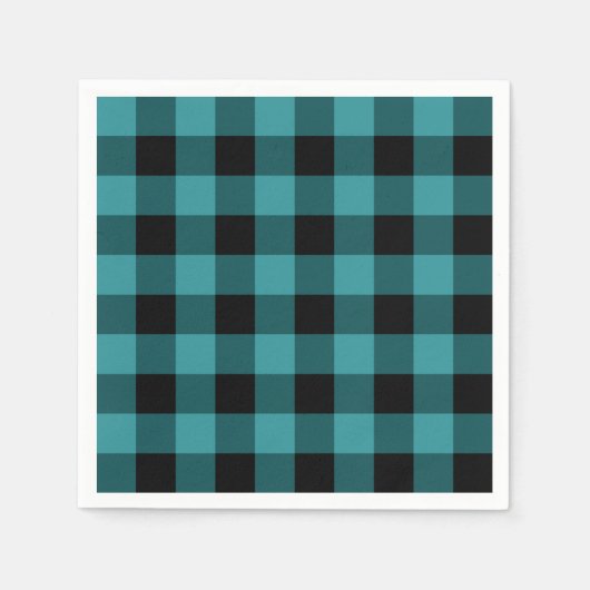 Blauw en zwart geruit servetten (Voorkant)