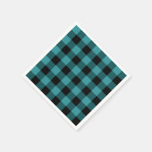 Blauw en zwart geruit servetten (Hoek)