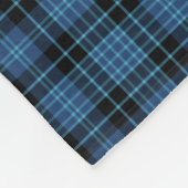 Blauw en zwart geruite Schotse geestelijkheid Tart Fleece Deken (Hoek)