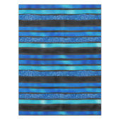 Blauw en zwart gestreept tafelkleed (Voorkant)