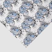Blauw en zwart Groot Dane Tissuepapier  (Detail)