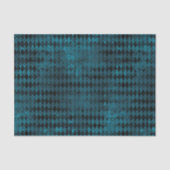 blauw en zwart Harlequin Patroon Tissuepapier (Voorkant)