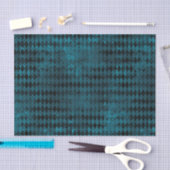 blauw en zwart Harlequin Patroon Tissuepapier (Craft)