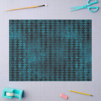 blauw en zwart Harlequin - Verticaal patroon Tissuepapier