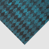 blauw en zwart Harlequin - Verticaal patroon Tissuepapier (Detail)