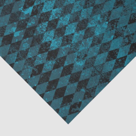 blauw en zwart Harlequin - Verticaal patroon Tissuepapier (Detail)