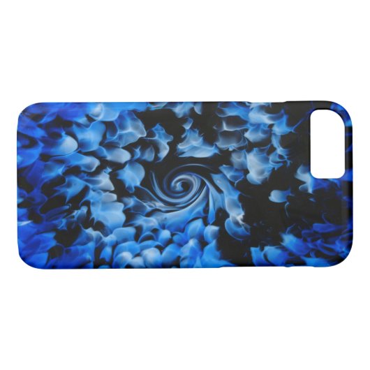 Blauw en zwart hedendaags abstract Case-Mate iPhone case (Achterkant (Horizontaal))