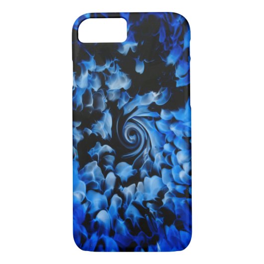 Blauw en zwart hedendaags abstract Case-Mate iPhone case (Achterkant)