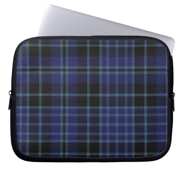 Blauw en zwart Hoesje voor tapelaptop Laptop Sleeve (Voorkant)