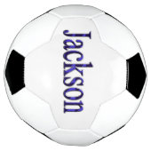 Blauw en zwart Jackson naam, Voetbal (Gedraaid)