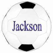 Blauw en zwart Jackson naam, Voetbal (Voorkant)