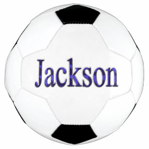 Blauw en zwart Jackson naam, Voetbal