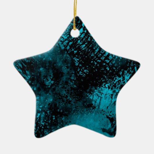 Blauw en zwart keramische decoratie (Voorkant)
