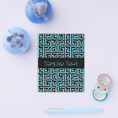 Blauw en zwart labyrint flyer (Enkel)
