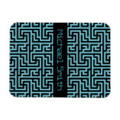 Blauw en zwart labyrint magneet (Horizontaal)