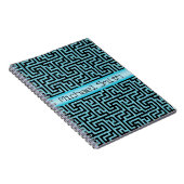 Blauw en zwart labyrint notitieboek (Rechterzijde)