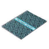 Blauw en zwart labyrint notitieboek (Linkerzijde)