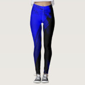 Blauw en zwart leggings (Voorkant)