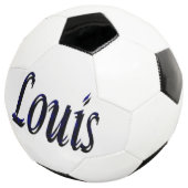 Blauw en zwart Louis naam, voetbal (Drie kwart)