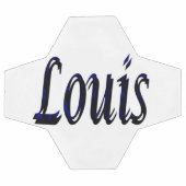 Blauw en zwart Louis naam, voetbal (Enkel)